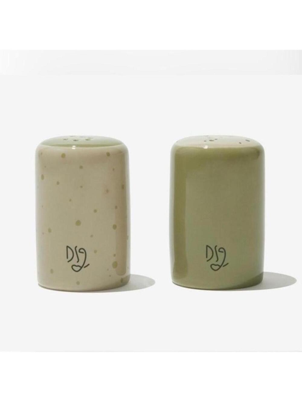 Salt And Pepper Shaker Sage Speckled Ceremic
